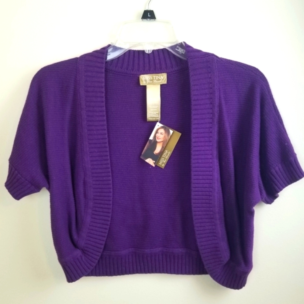 Miss Tina Shoulder Sweater Jacket Women's Small